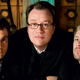 David Tennant, Russell T. Davies, and John Simms on the set of Doctor Who's "The End of Time" 2010 special, for the cover of Doctor Who: The Writers Tale.